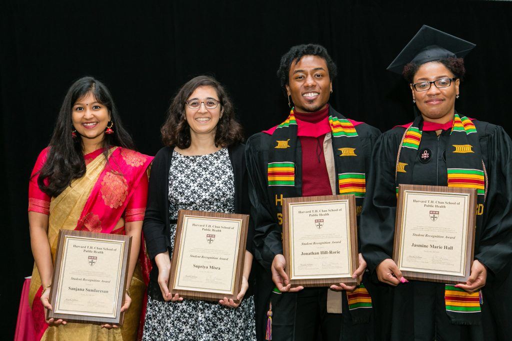 Students with their awards