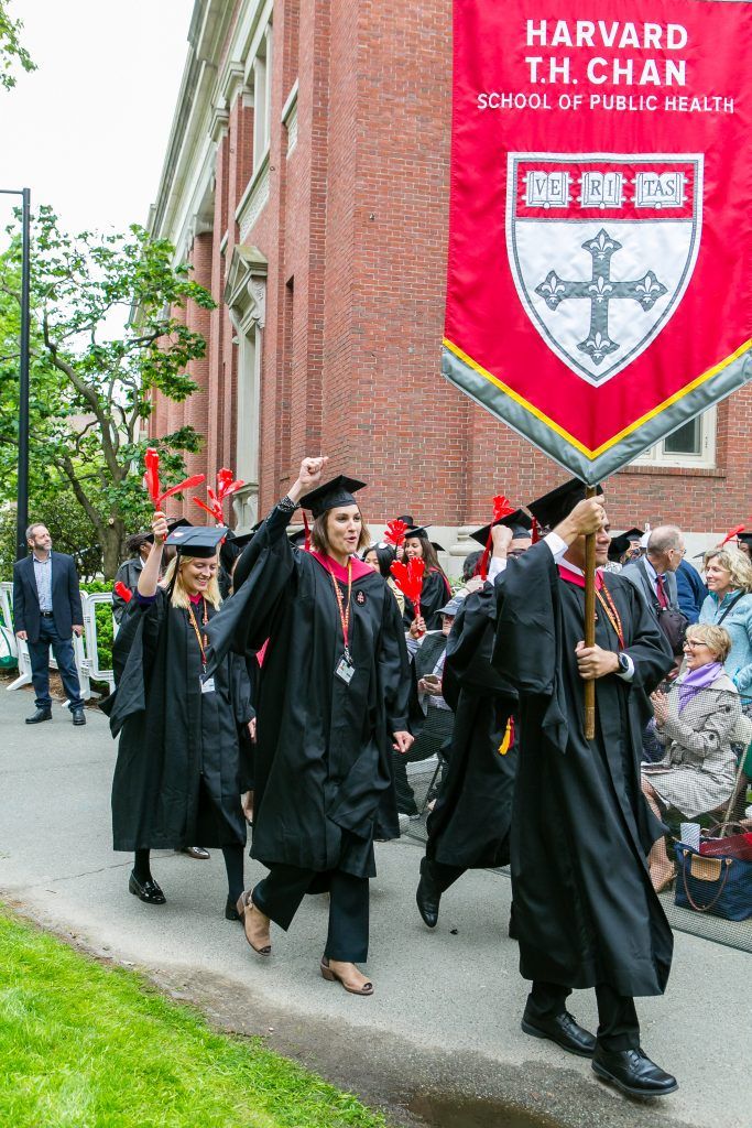 Students at commencement in Cambridge