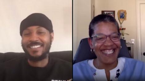 Dean Michelle Williams talks COVID-19 and public health with NBA star Carmelo Anthony