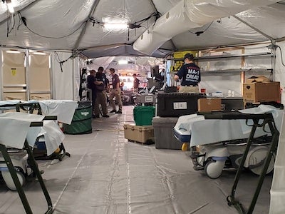 Emergency department in a tent