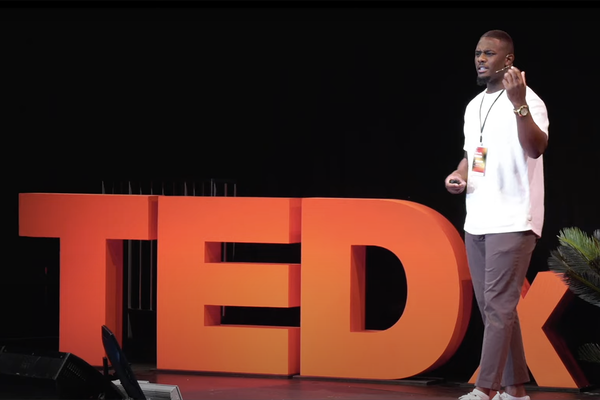 James Frater on the TEDx stage