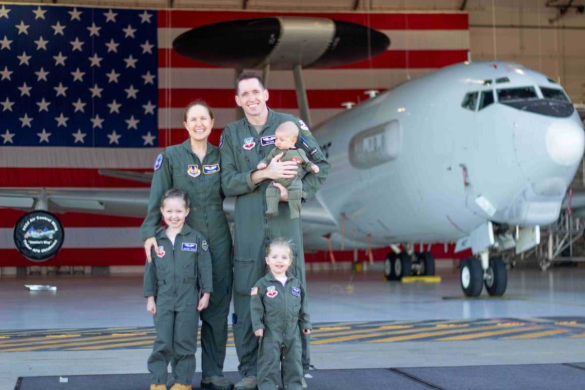 The Hamm family at Tinker Air Force Base in Oklahoma City in 2020