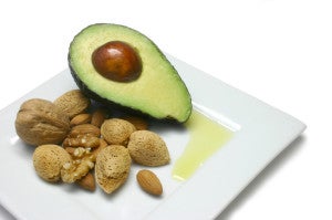 Avocado with nuts