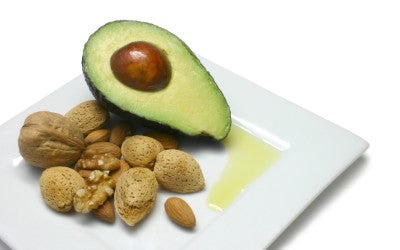 Avocado with nuts