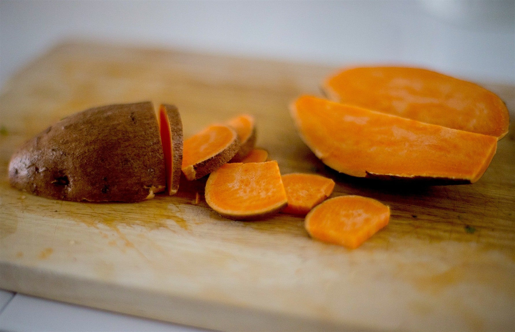 chopped sweet potato
