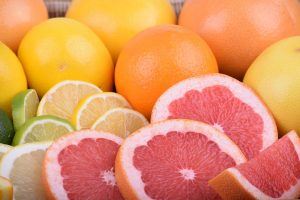 grapefruits, oranges, lemons, and limes
