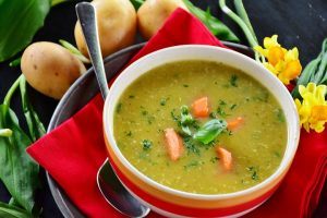 turkey soup with carrots and parsley