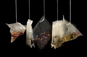 sachets of a variety of tea blends
