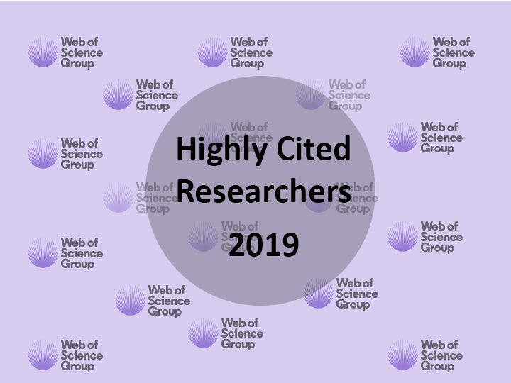 Highly Cited Researchers in 2019 as named by the Web Science Group