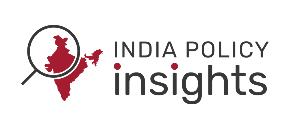 Logo of map of India and magnifying glass for India Policy Insights