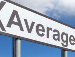 Road sign that says "average"