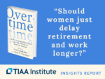 Overtime book cover and TIAA Institute logo