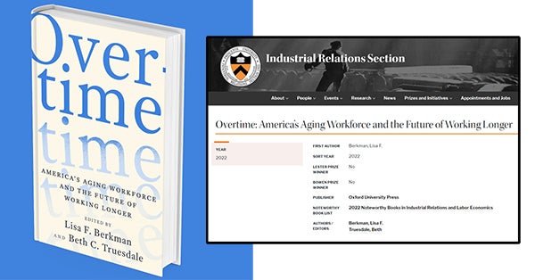 Overtime Book cover with screen shot of Princeton's list of noteworthy books in 2022