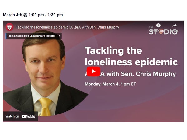 The Studio presents Senator Chris Murphy on Loneliness epidemic