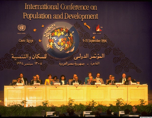 International Conference on Population and Development in Cairo in 1994