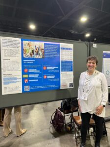 Mary Bovenzi of the Boston Public Health Commission presenting a poster about the Massachusetts-CHOICES project at the 2023 American Public Health Association's annual meeting