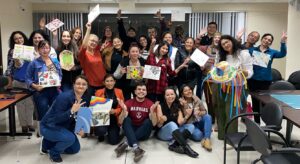 Francisco Alvarez, MPH’24 with Ecuadorean school educators and other participants