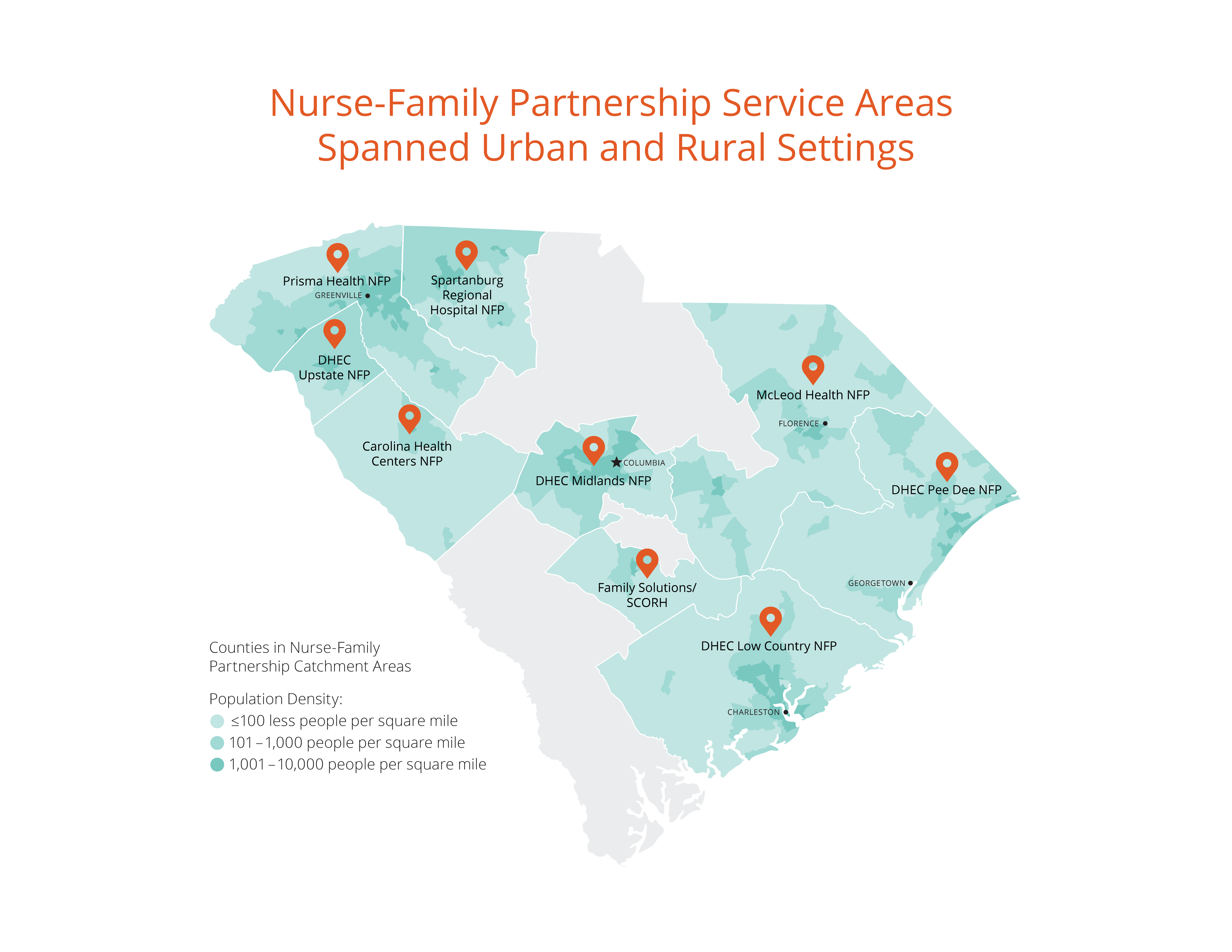 Nurse-Family Partnership Service Areas Spanned Urban and Rural Settings in South Carolina