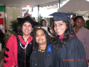 Mala and friends at graduation