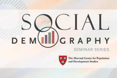 Graphic with text "Social Demography Seminar"