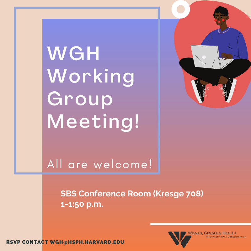WGH working group meeting flyer