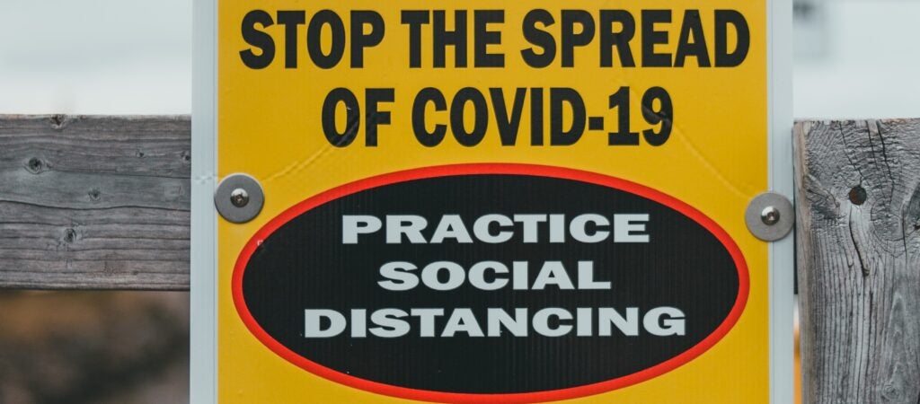 COVID 19 Social Distancing Sign