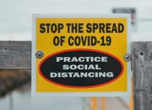 COVID 19 Social Distancing Sign