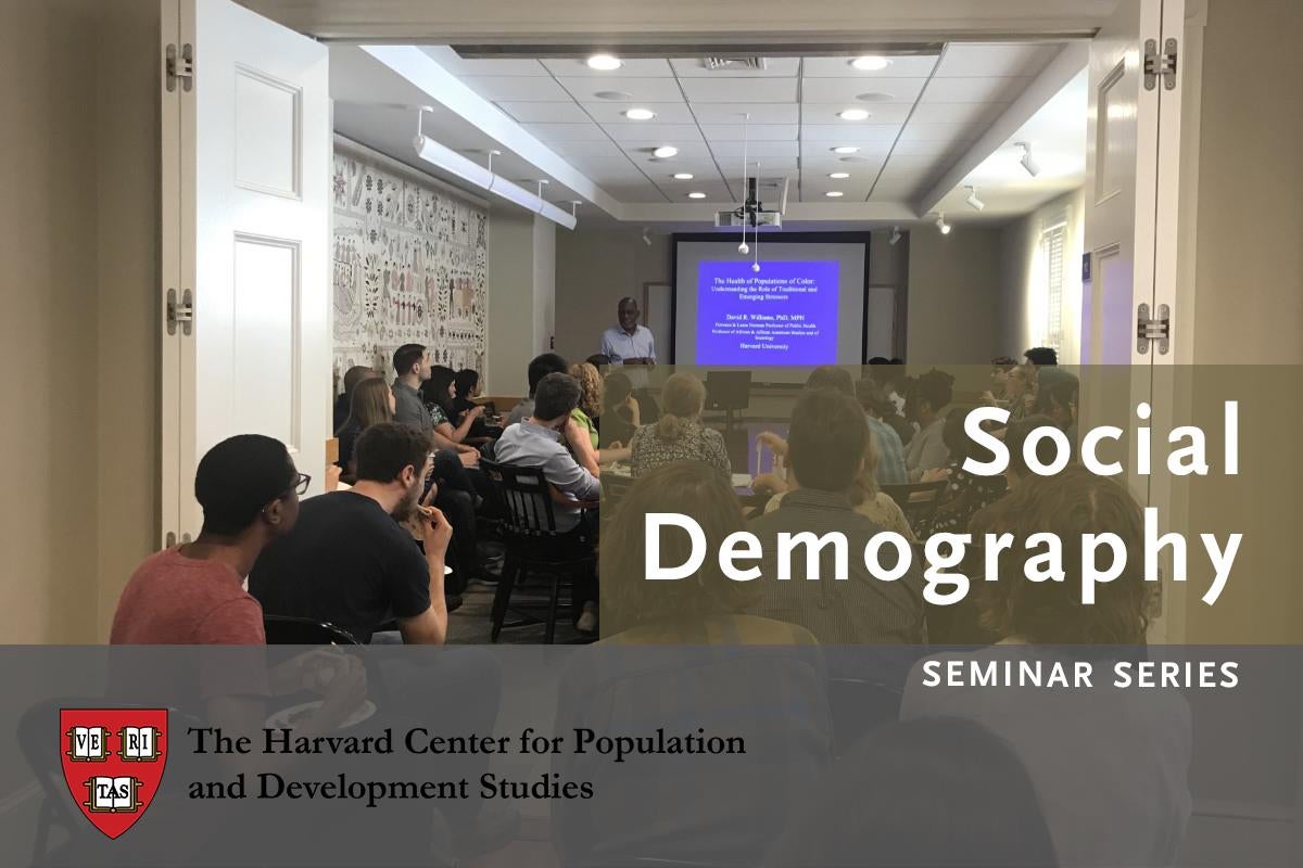 Social Demography Seminar: “The potential (and pitfalls) using epigenetics for examining social and health inequalities.”