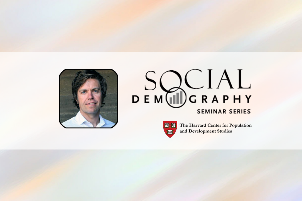 Social Demography Seminar logo with head shot of the speaker, David Rehkopf