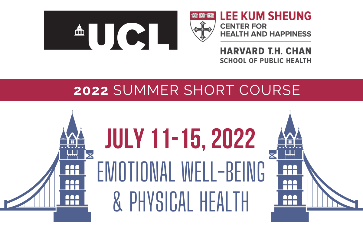 Apply today: “Emotional Well-Being and Physical Health” Summer Short Course