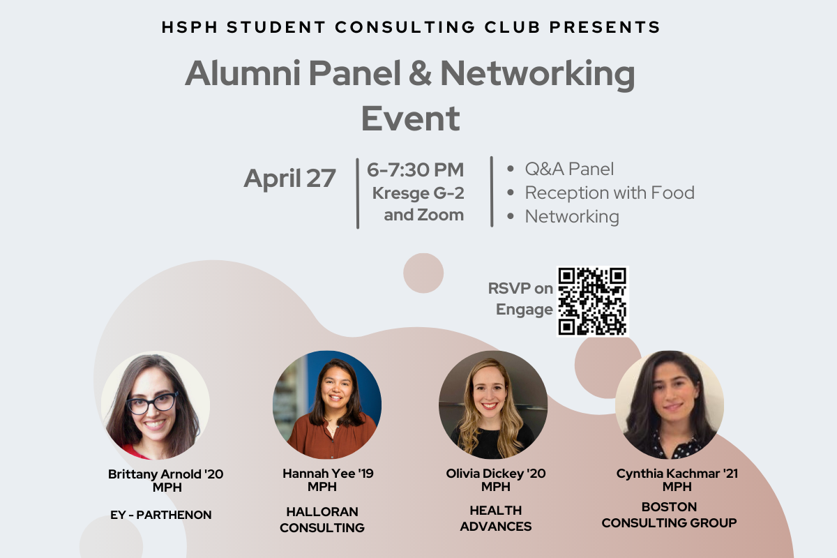 Harvard Chan Student Consulting Club Presents: Alumni Panel and Networking