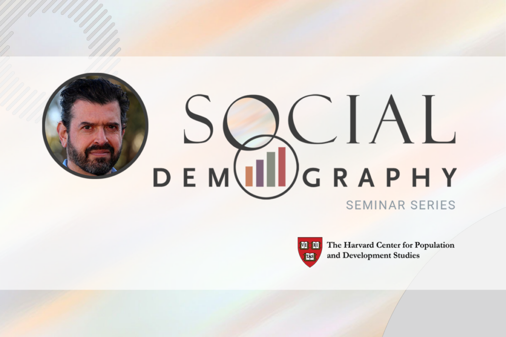 Social Demography Seminar logo and head shot of Michael Rosenfeld