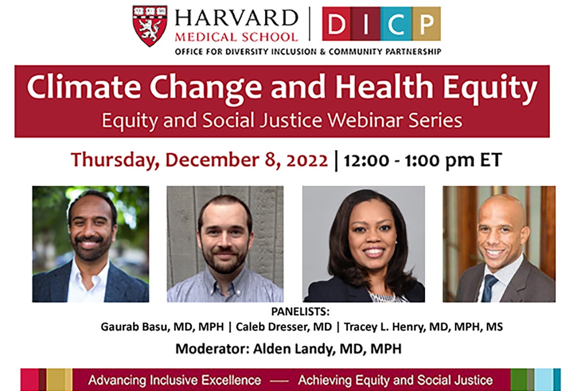 Climate Change and Health Equity – Equity and Social Justice Webinar