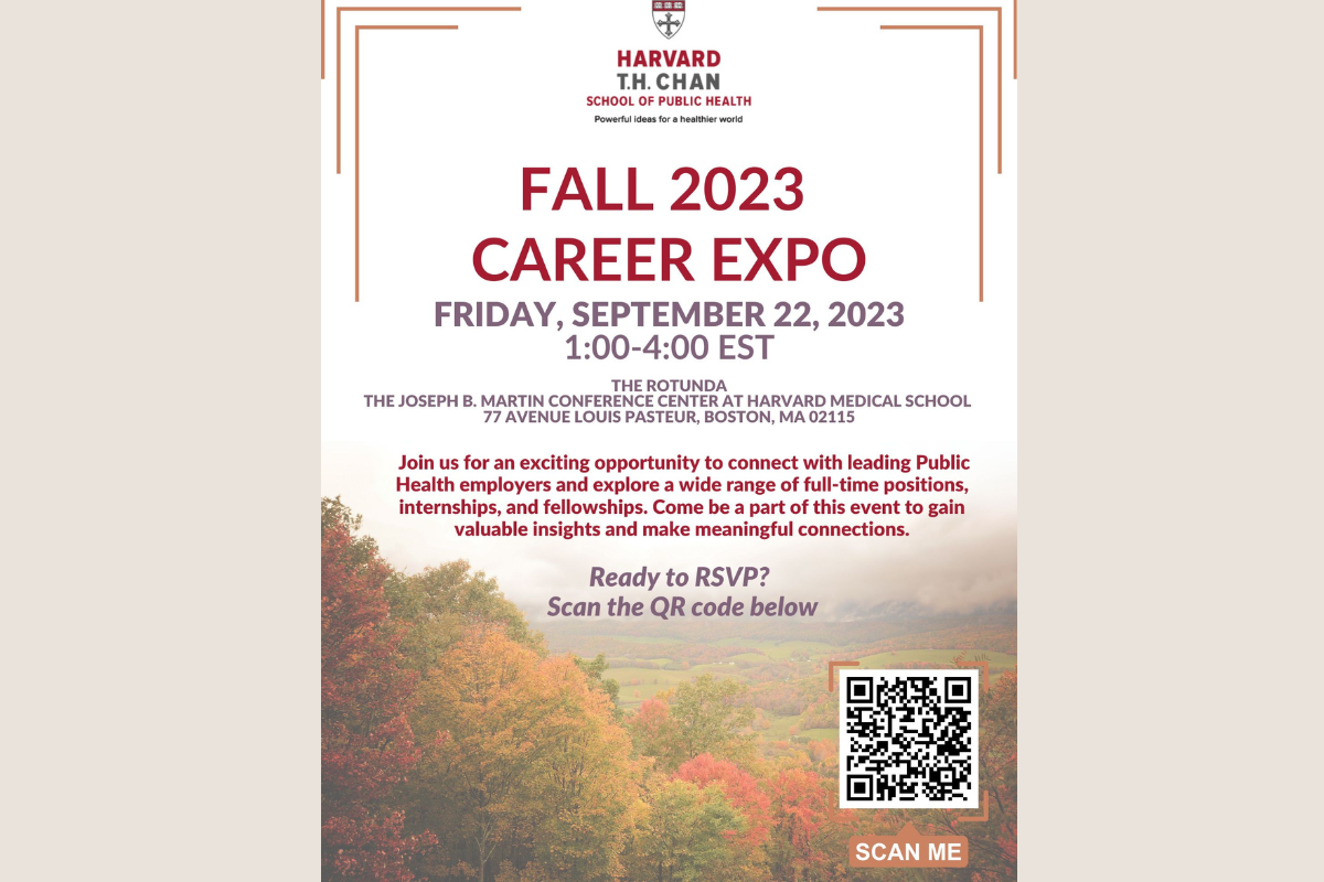 SAVE THE DATE: Harvard T.H. Chan Fall Public Health Expo