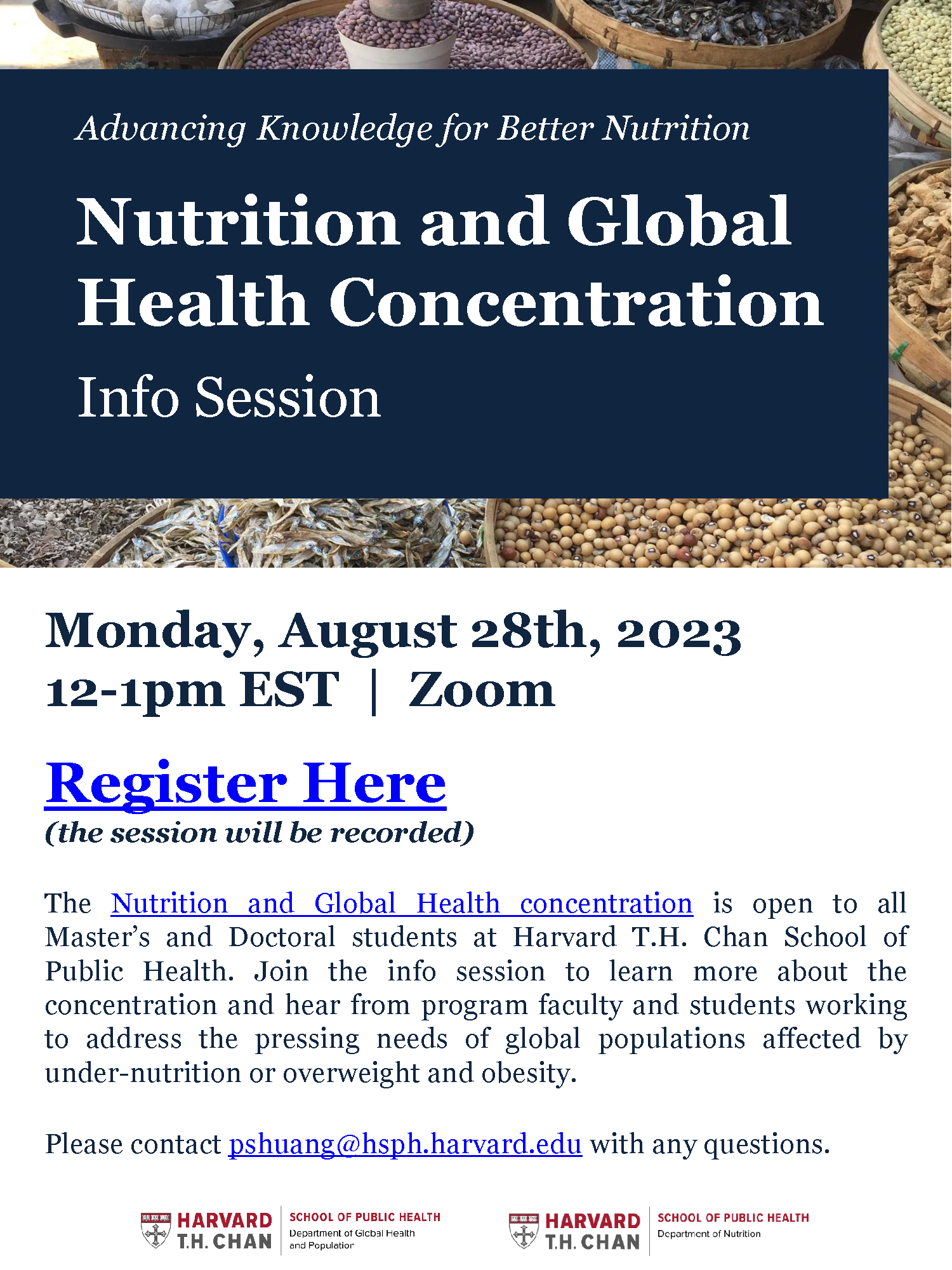 Nutrition and Global Health Concentration Info Session