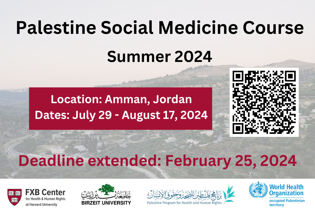 Call for Applications: Palestine Social Medicine Course