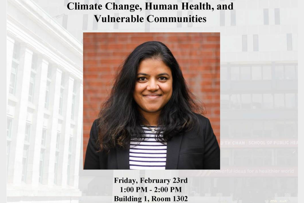 Department of Environmental Health Seminar: Climate Change, Human Health, and Vulnerable Communities