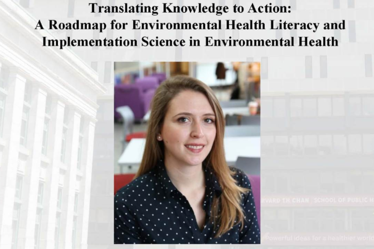 Department of EH Seminar – Translating Knowledge to Action: A Roadmap for Environmental Health Literacy and Implementation Science in Environmental Health