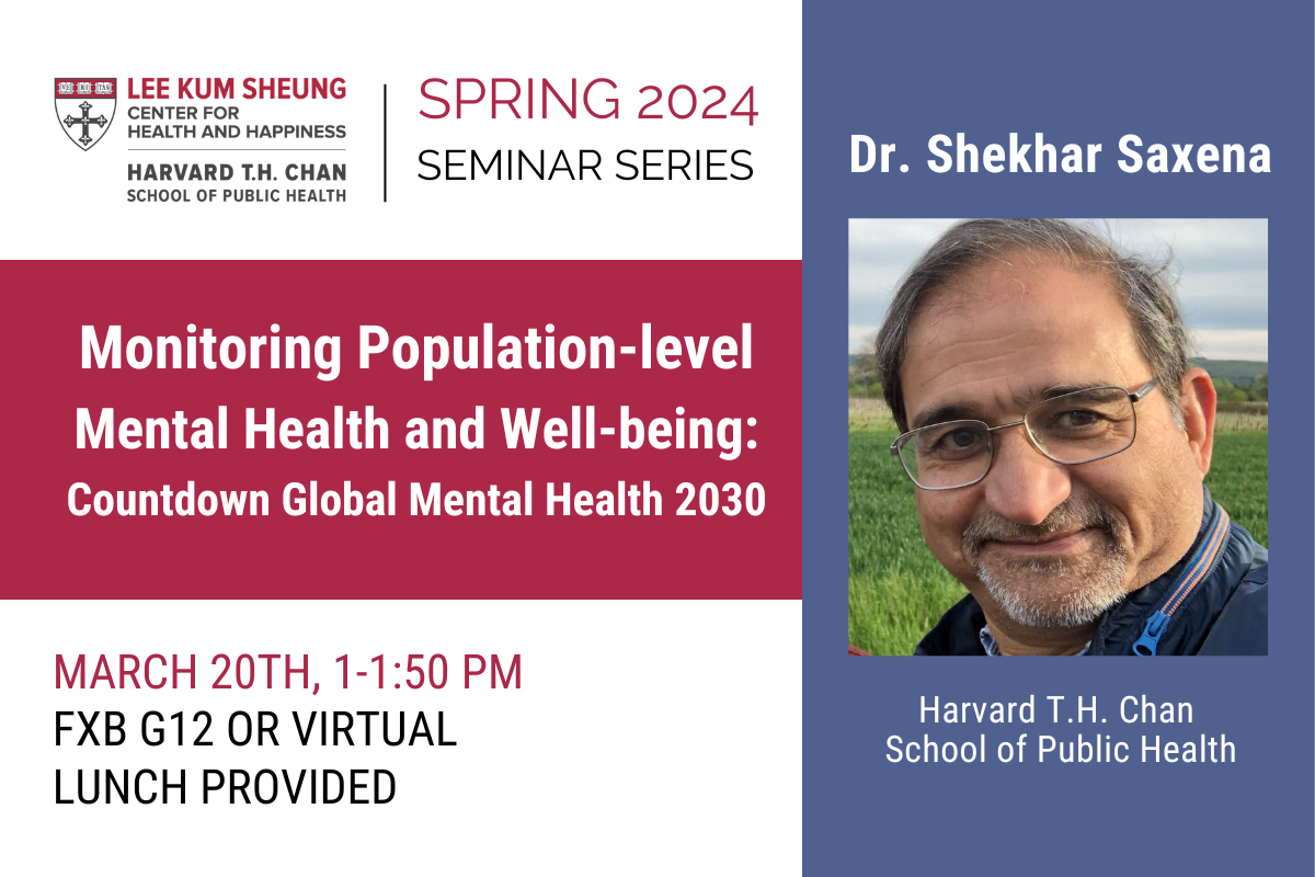 Monitoring Population-level Mental Health and Well-being: Countdown Global Mental Health 2030