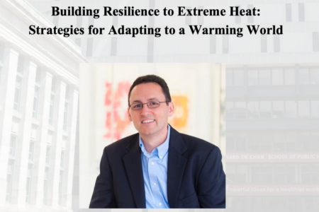Headshot of Dr. Gregory A. Wellenius under his presentation title 'Building Resilience to Extreme Heat: Strategies for Adapting to a Warming World'