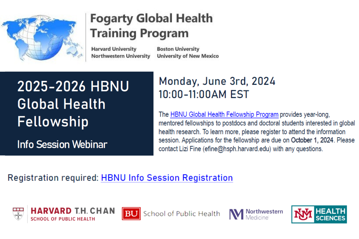 2025-2026 HBNU Fogarty Global Health Fellowship Information Session