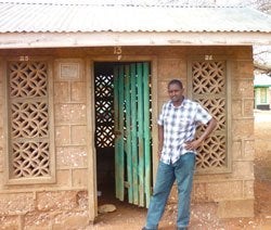 Abdullahi (pictured at a TB isolation hut) hopes to create interventions based on the unique needs of Kenyan communities like Wajir, where families are large, communal gatherings are frequent, and ventilation is poor—ideal conditions to spread TB. Photo: courtesy of Osman Abdullahi