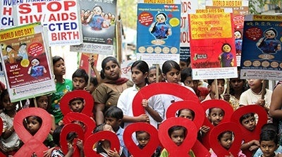A World AIDS Day rally in Calcutta in November 2011. First held in 1988, when the United Nations General Assembly declared AIDS to be a global pandemic, World AIDS Day is now an annual event in most countries.
