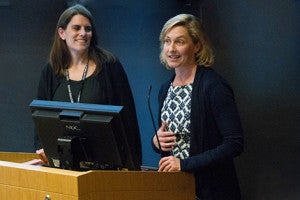 Meredith Rosenthal, right, with Sara Singer, associate professor of health care management and policy