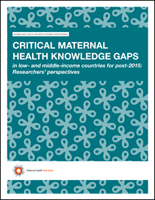 knowledge gaps maternal health research global low-income middle-income