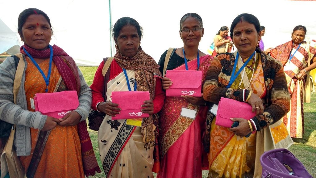 Women with clean birth kit