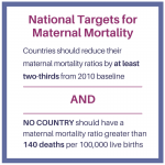 National Targets for Maternal Mortality