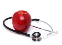 Healthy Apple and Stethoscope 