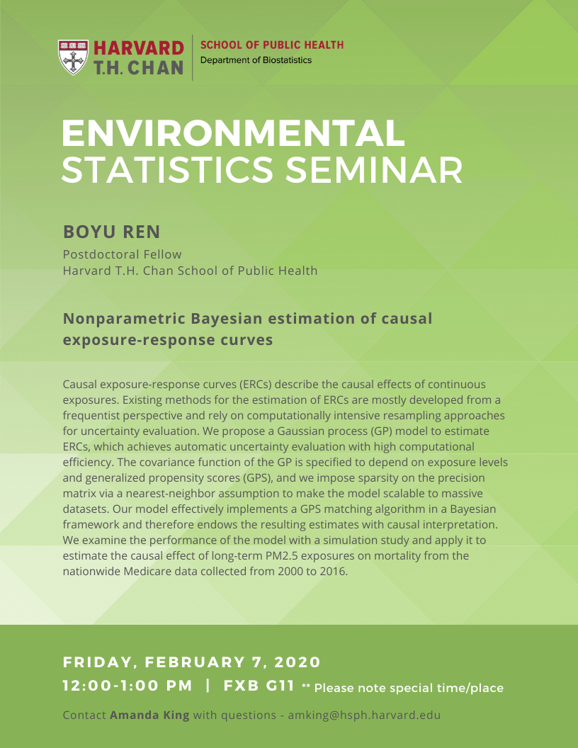 Environmental Statistics Seminar